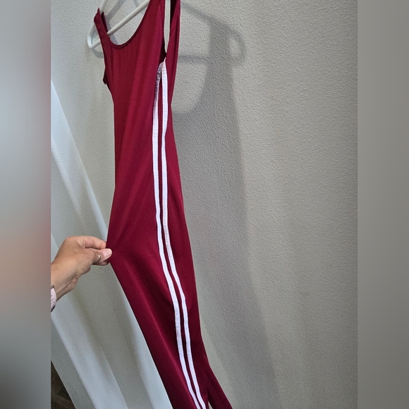 Bodysuit dark red with white side stripes size medium NWNT - Picture 3 of 4